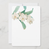 Watercolor White Orchids Floral Wedding Kaart (Achterkant)