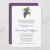 Watercolor Wijn Wijngaard | Trouwen Kaart (Voorkant / Achterkant)