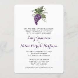 Watercolor Wijn Wijngaard | Trouwen Kaart