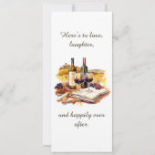 Watercolor Wijngaard Menukaart Kaart (Achterkant)