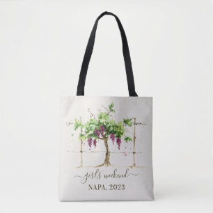 Watercolor Wijntas Tas voor Meidenweekend