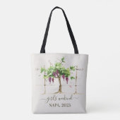 Watercolor Wijntas Tas voor Meidenweekend (Achterkant)