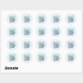 Watercolor 'Wild One' 1e verjaardag Ronde Sticker (Vel)