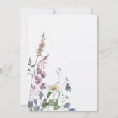 Watercolor Wilde Bloem 35e Verjaardag Kaart (Achterkant)