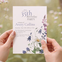 Watercolor Wilde Bloem 35e Verjaardag