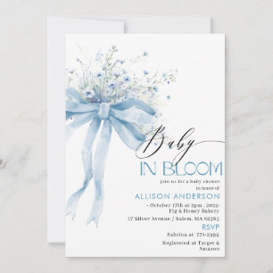 Watercolor Wilde Bloem Baby in Bloei Baby Shower I Kaart