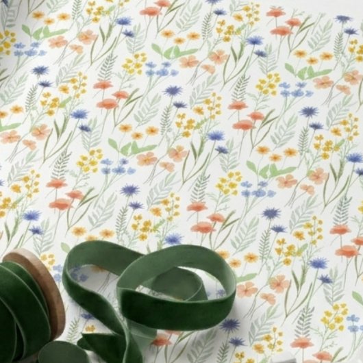 Watercolor Wilde Bloem  Cadeaupapier
