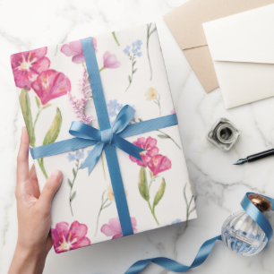 Watercolor Wilde Bloem Cadeaupapier