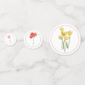 Watercolor Wilde Bloem Confetti (Voorkanten)