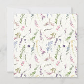 Watercolor Wilde Bloem Crest Save The Date (Achterkant)