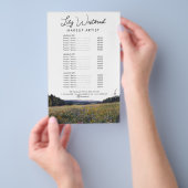 Watercolor Wilde Bloem Florale Script Service Menu (Hand)