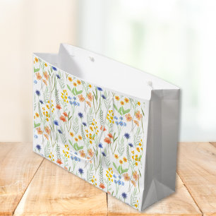 Watercolor Wilde Bloem Groot Cadeauzakje
