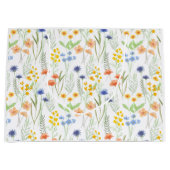 Watercolor Wilde Bloem Groot Cadeauzakje (Voorkant)