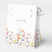 Watercolor Wilde Bloem Lentewei Valentijnsdag Bedankdoosjes (Achterkant)