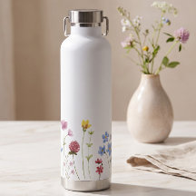 Watercolor Wilde Bloem Minimalistische Boho Cottag