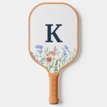 Watercolor wilde bloem monogram 