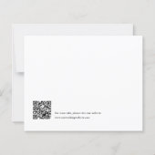 Watercolor Wilde Bloem QRcode Trouw Save The Date (Achterkant)