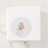 Watercolor Wilde Bloem Theetuin Bruidsfeest Bedankjes Labels (In situ)