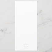 Watercolor Wilde Bloemen Bij Huwelijk Menu (Achterkant)