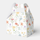 Watercolor Wilde Bloemen Bloempatroon Bedankdoosjes (Achterkant)