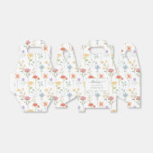 Watercolor Wilde Bloemen Bloempatroon Bedankdoosjes (Uitgevouwen)