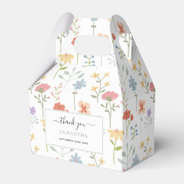 Watercolor Wilde Bloemen Bloempatroon Bedankdoosjes