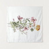 Watercolor Wilde Bloemen Boeket #1 Wandkleed (Voorkant (horizontaal))