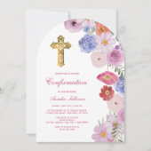 Watercolor Wilde Bloemen Boog Bevestiging Kaart (Voorkant)