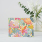 Watercolor Wilde Bloemen Briefkaart (Staand voorkant)