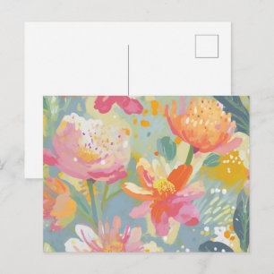 Watercolor Wilde Bloemen Briefkaart
