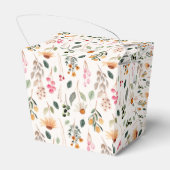 Watercolor Wilde Bloemen Bruidsfeest Bedankdoosjes (Achterkant)