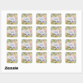 Watercolor Wilde Bloemen Bruidsfeest Sticker (Vel)
