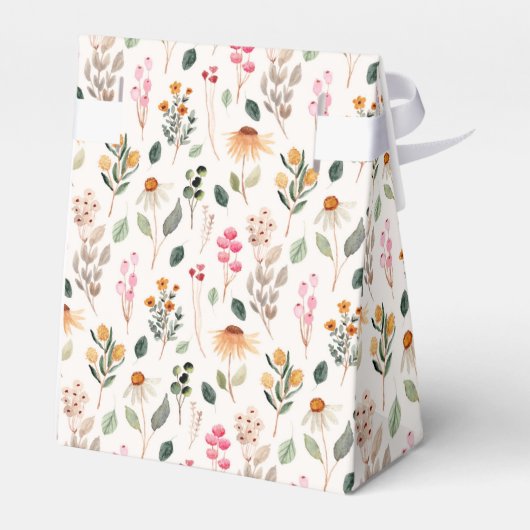 Watercolor Wilde Bloemen Bruidsmeisjesfeest Bedankdoosjes (Achterkant)