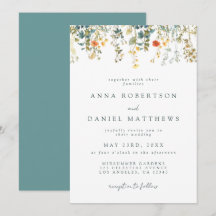Watercolor Wilde Bloemen Bruiloft