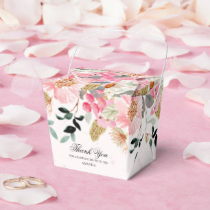 Watercolor Wilde Bloemen Bruiloftsfeest Bedankdoosjes