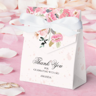 Watercolor Wilde Bloemen Bruiloftsfeest Bedankdoosjes