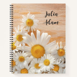 Watercolor Wilde Bloemen gepersonaliseerde naam  N Notitieboek