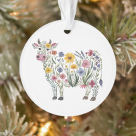 Watercolor Wilde Bloemen in de Vorm van een Cute K Ornament
