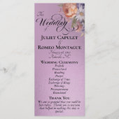 Watercolor Wilde Bloemen - Lavendel Bruiloft Programmakaart (Voorkant)