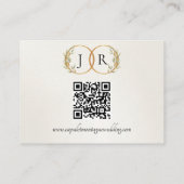 Watercolor Wilde Bloemen, QR Code - Crème Informatiekaartje (Achterkant)