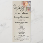Watercolor Wilde Bloemen - Tarwe Bruiloft Programmakaart (Voorkant)