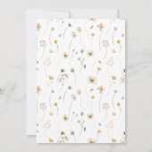 Watercolor Wilde Bloemen Trouwfoto Save The Date (Achterkant)