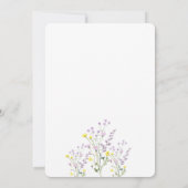 Watercolor Wilde Bloemen Vlinders Bruiloft Kaart (Achterkant)