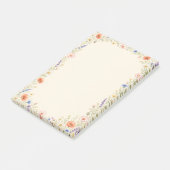 Watercolor wilde bloementuin bloem post-it® notes (Schuin)