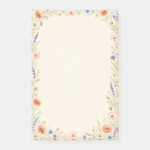 Watercolor wilde bloementuin bloem post-it® notes