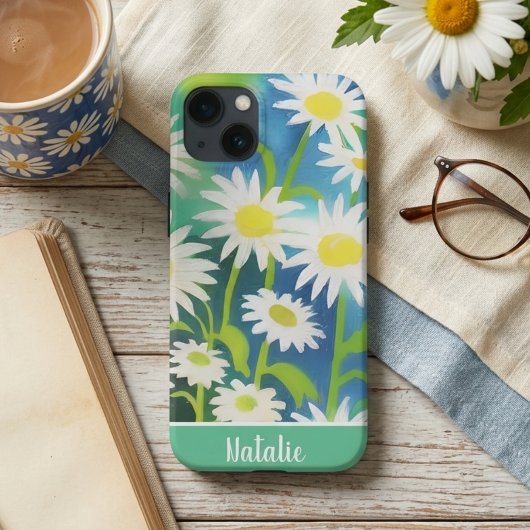 Watercolor Wilde Madeliefjes Handtekening Case-Mate iPhone Case