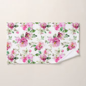 Watercolor Wilde Roos Patroon Bad Handdoek (Handdoek)