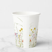 Watercolor Wildebloem Bekerc Papieren Bekers (Rechts)