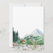 Watercolor Wildebloem Berg | Bewaar de Datum Save The Date (Achterkant)