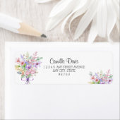 Watercolor Wildebloem | Botanisch Retouradres Etiket (Insitu)